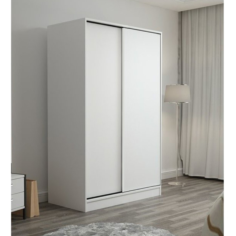 Wardrobe, 120 cm, White - TK-197