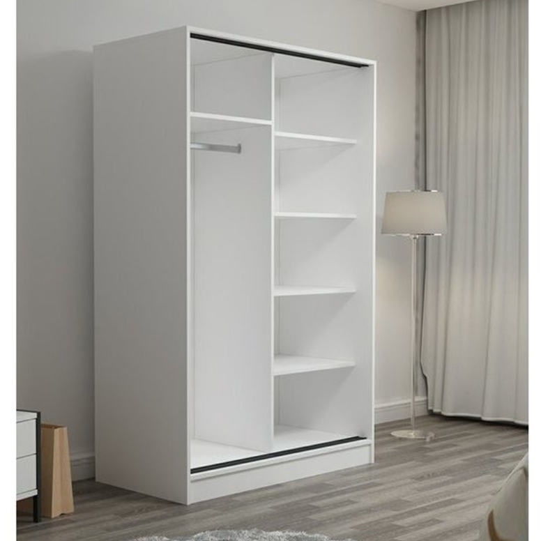 Wardrobe, 120 cm, White - TK-197