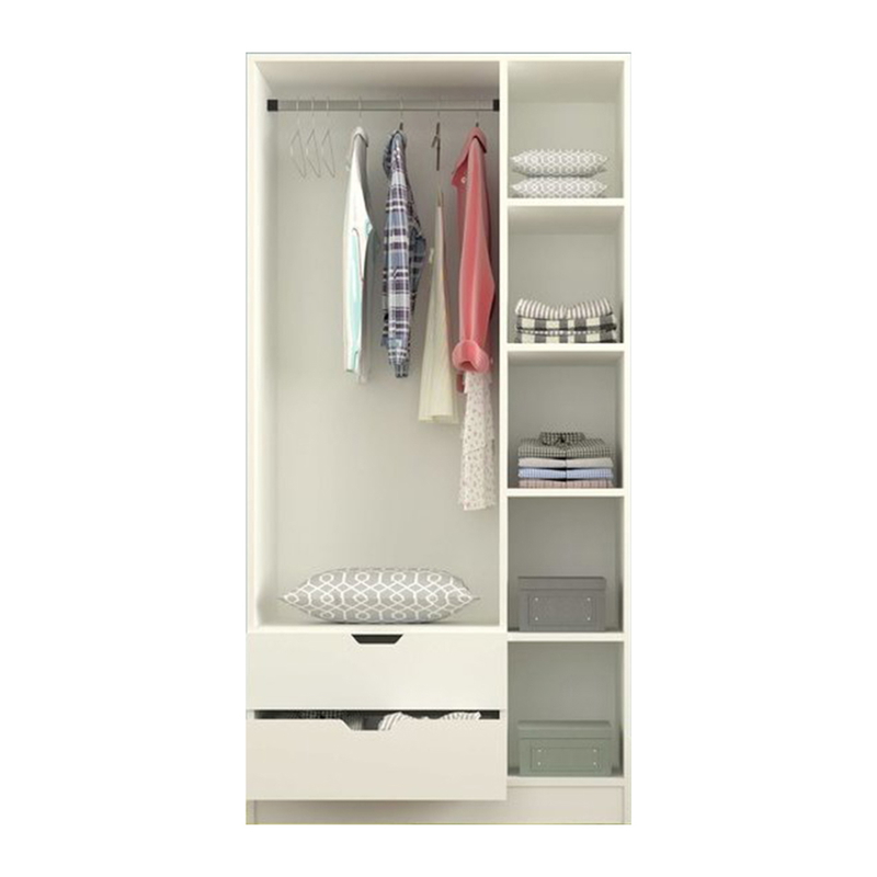 Wardrobe, 120 cm, White - KT-203
