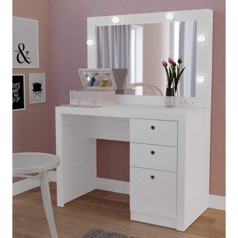 Modern Dresser, White - TS10