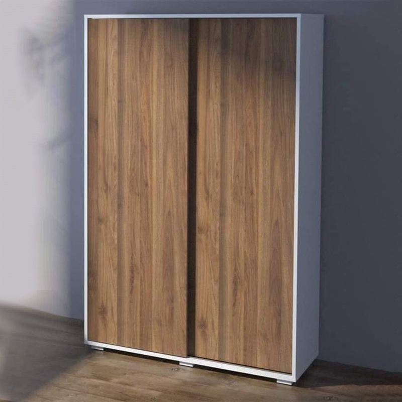 دولاب، 120 سم، أبيض/خشبي - DO2