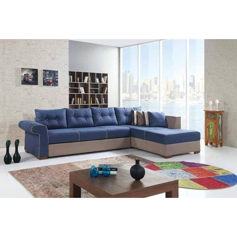 Corner Sofa, 230 cm, Blue - PLA6