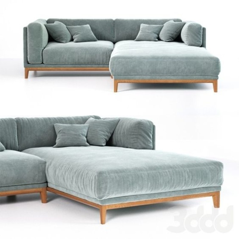 Corner Sofa, 265 cm, Turquoise - PLA17