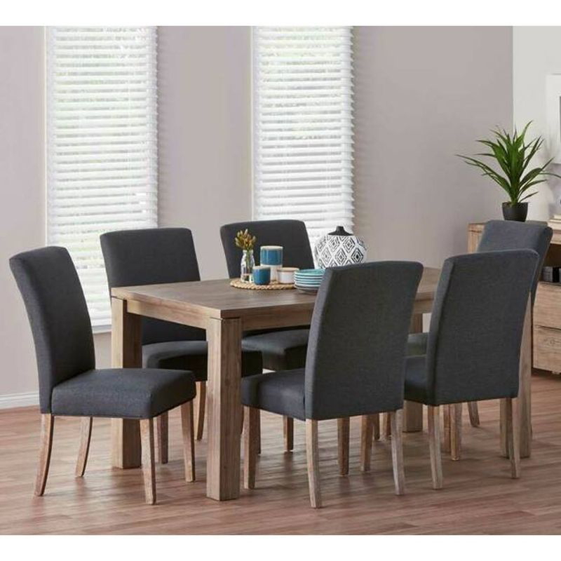 Dining Set, 6 Chairs, Grey - GH500