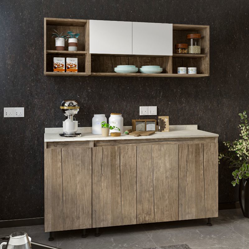 ECO Kitchen, 160 cm, White/Wood - ECO160