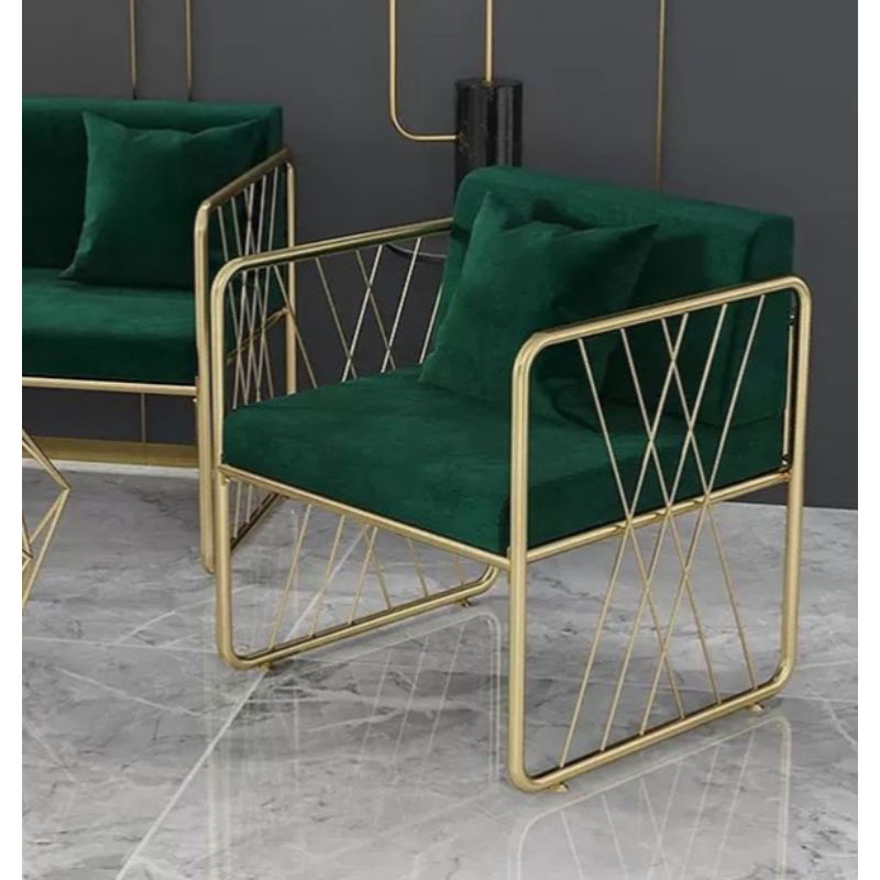 Chair, Gold/Green - U41