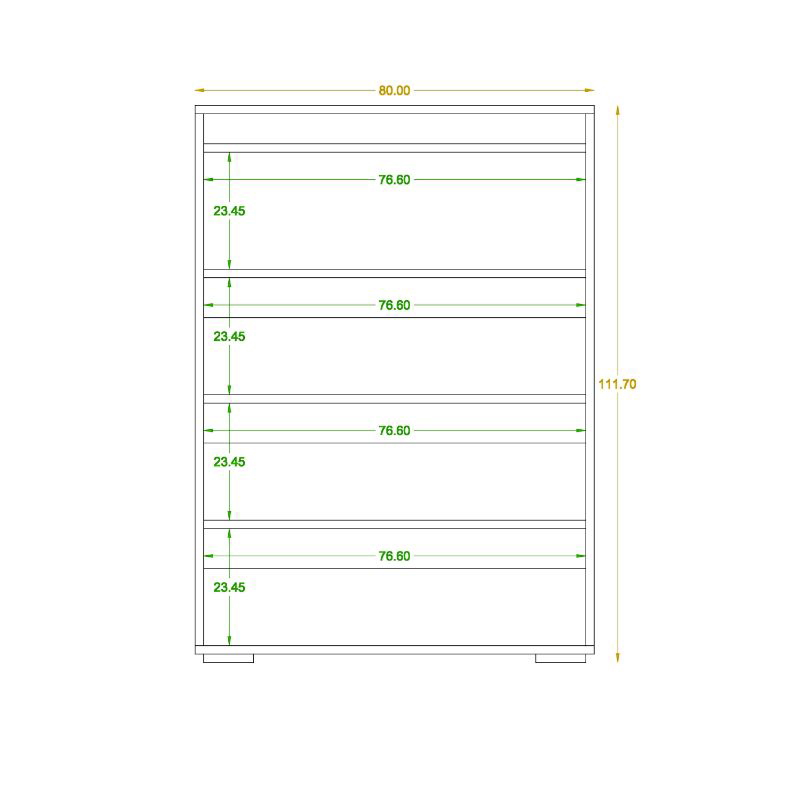 جزامة، 80 سم، خشبي/أبيض - SC01