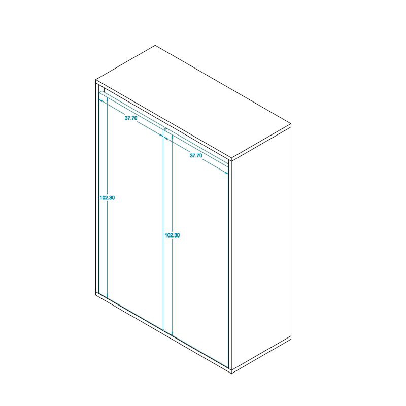 جزامة، 80 سم، خشبي فاتح/أبيض - SC01