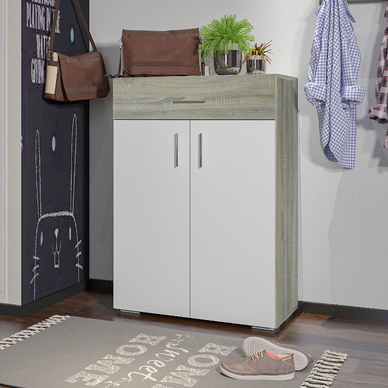 جزامة، 80 سم، خشبي فاتح/أبيض - SC02