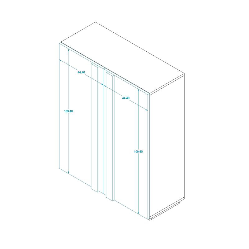 جزامة، 90 سم، اسود/خشبي - SC03