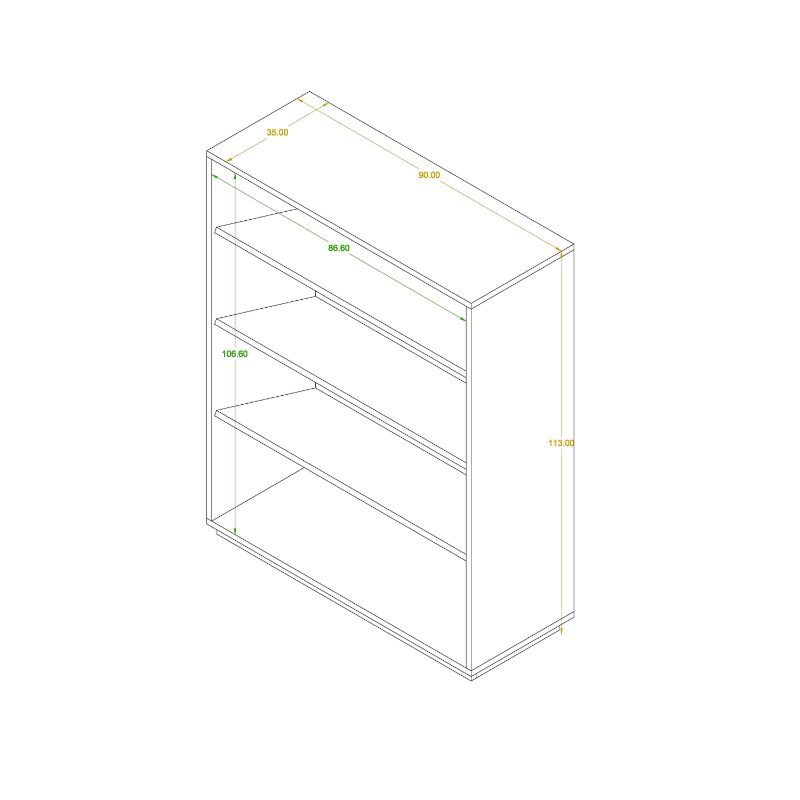 جزامة، 90 سم، خشبي/أبيض - SC03