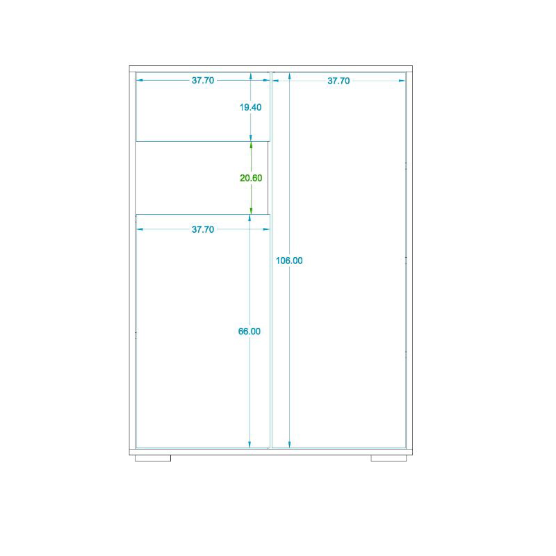 جزامة، 80 سم، خشبي/اسود - SB01