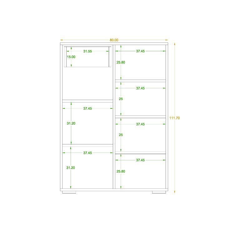 جزامة، 80 سم، خشبي/اسود - SB01