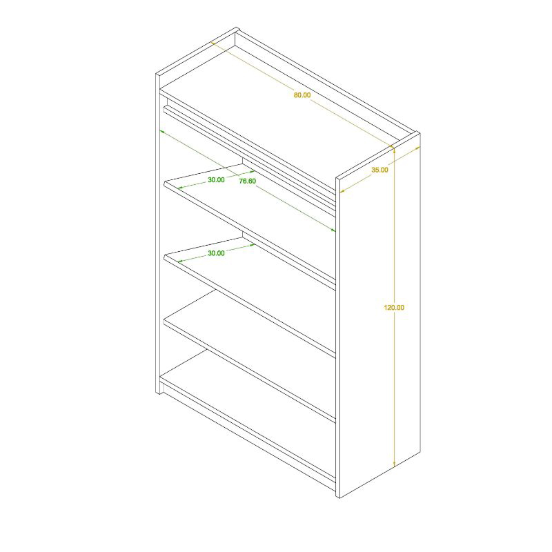 Shoe cabinet, 80 cm, Light wood/White - SB04