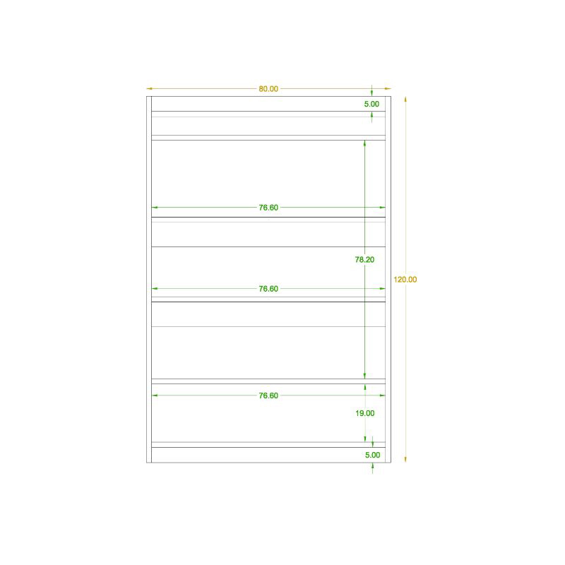 Shoe cabinet, 80 cm, Light wood/White - SB04