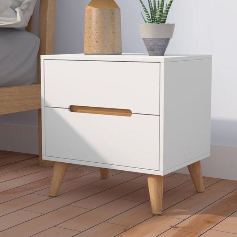 Nightstand, Wood/White - CO08