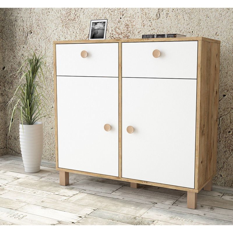 وحدة تخزين، 100 سم، بني/خشبي - MN-047