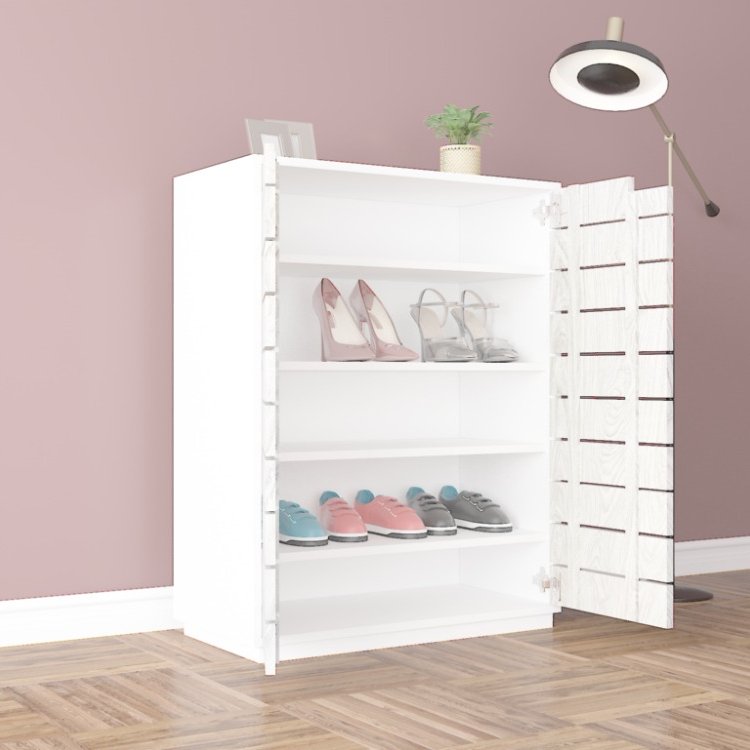 Shoe Cabinet, 80 cm, White - TA-0412