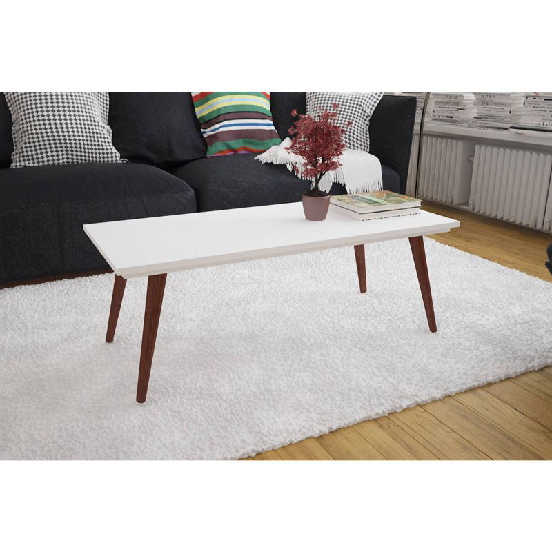 Coffee Table, 110 cm, Brown/White - AB-31