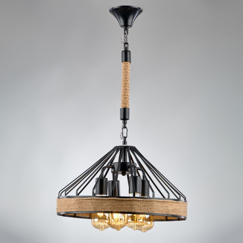 Hats Rope Chandelier, Black - R1013
