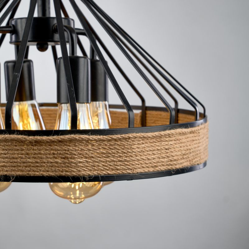 Hats Rope Chandelier, Black - R1013
