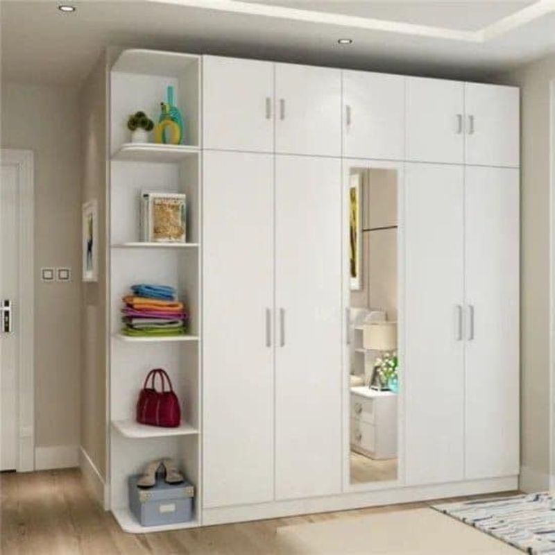 Wardrobe, 240 cm, White - ADR5
