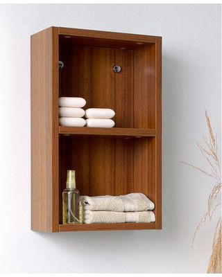 رف حمام، 25 سم، بنى - ABTH2