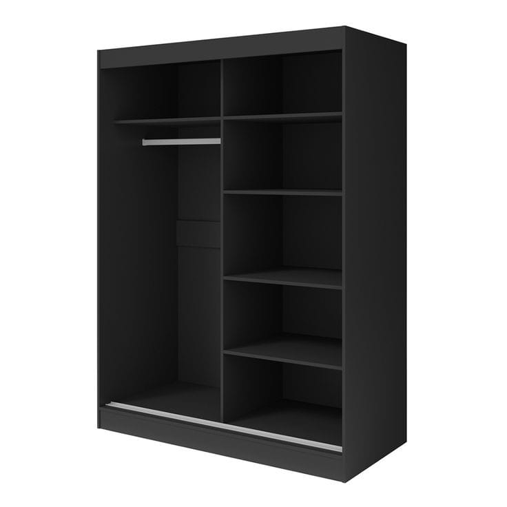 Wardrobe, 120 cm, Black - 2021