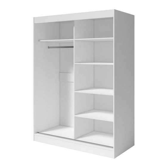 Wardrobe, 120 cm, White - 2022