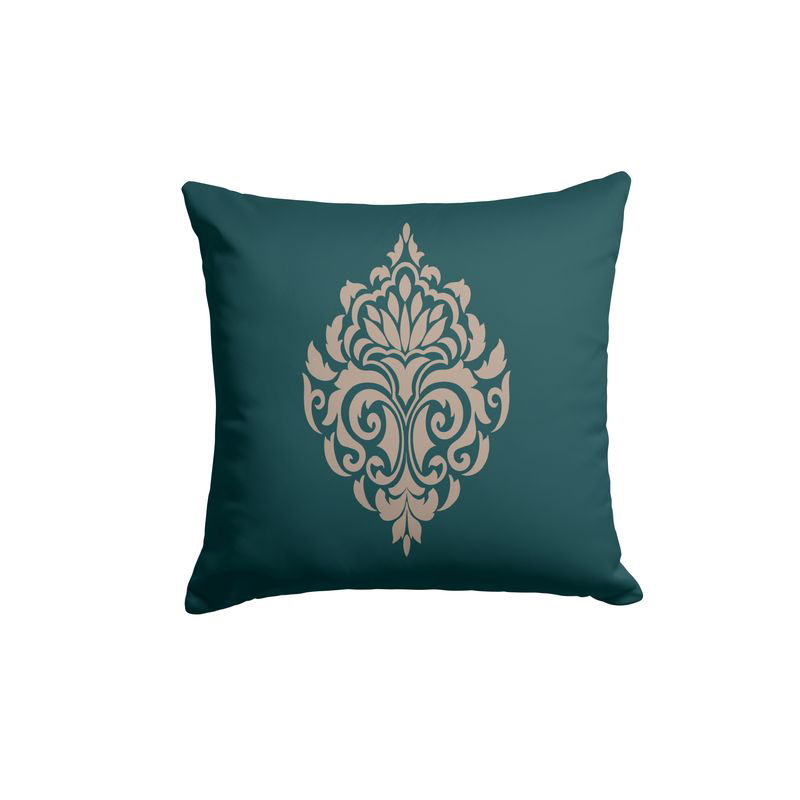 وسادة دماسك جرين، زيتى / بيج - AR17