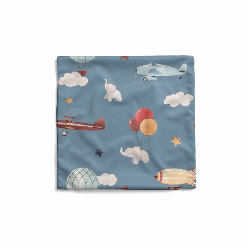 Kids Cushion Cover, 40x40 cm, Multi Colors - KM-EG10-528