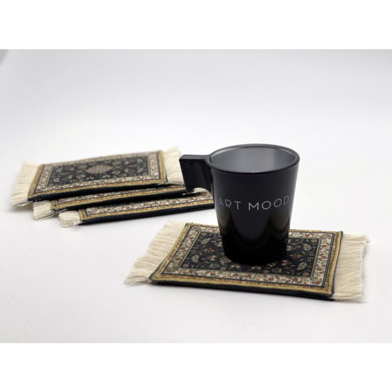Rug Coaster, 4 Pieces, Multi Colors - AR278