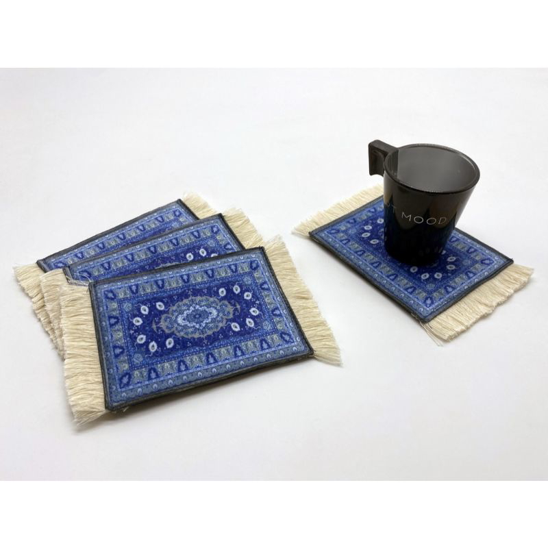 Rug Coaster, 4 Pieces, Multi Colors - AR282