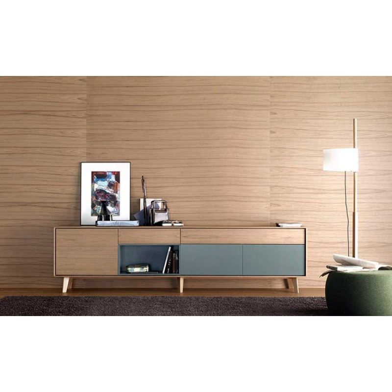 TV unit, 180 cm, Wood/Grey - TV034