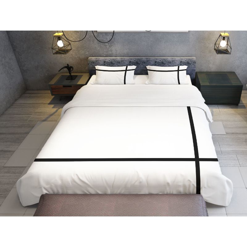 غطاء لحاف، 260×240 سم، أبيض / أسود - DDC26