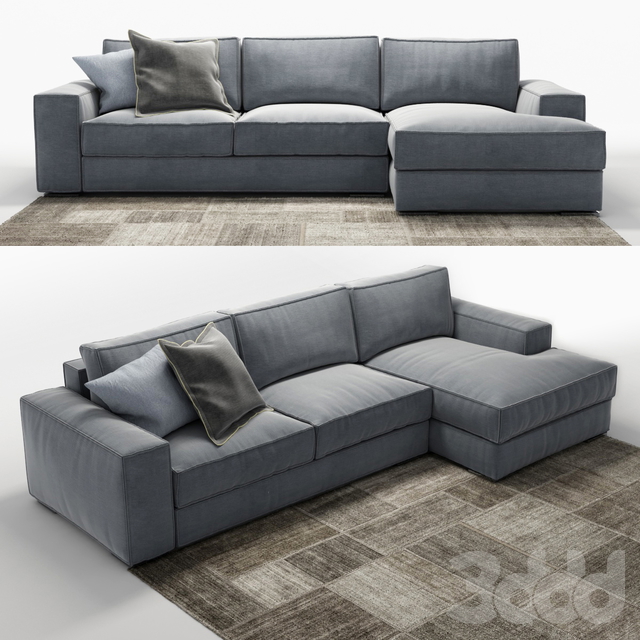 Hammer L-Shaped Sofa, 250 cm, Grey - MH42