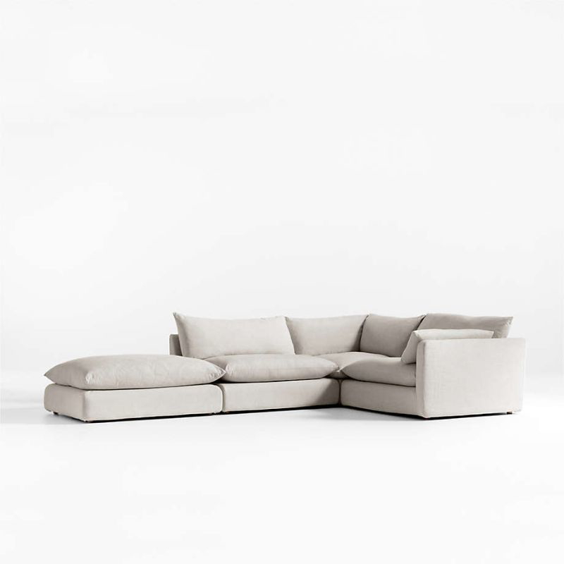 Unwind L-Shaped Sofa, 300 cm, Light Grey - MH67