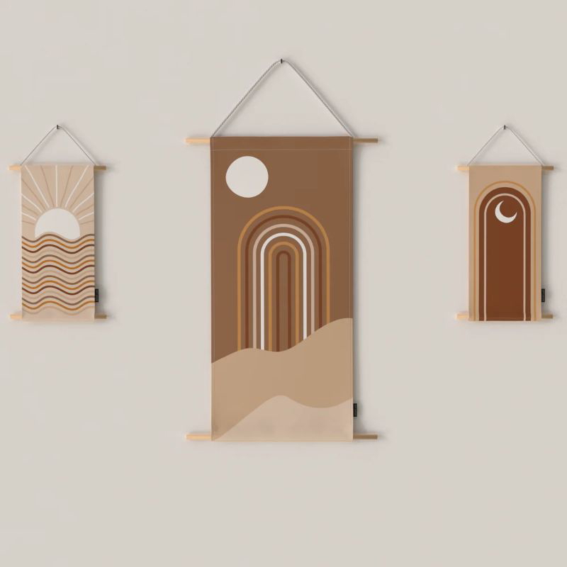 Soul Fabric Posters Set, 3 Pieces, Multi Colors - AR473