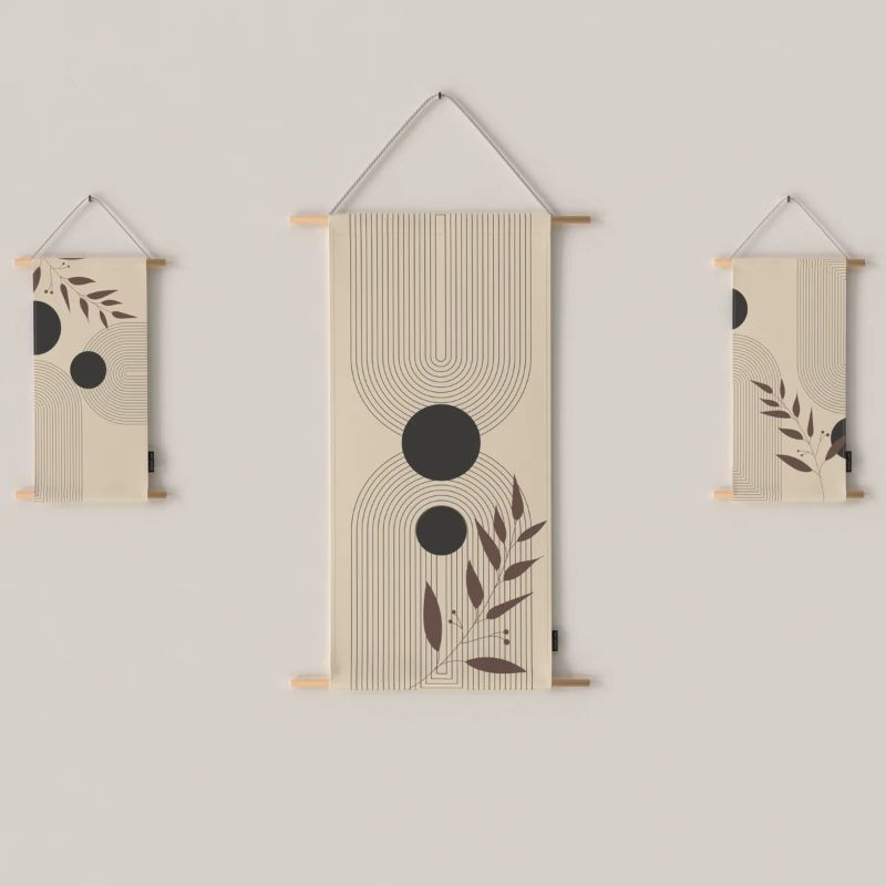 Arches Fabric Posters Set, 3 Pieces, Multi Colors - AR472