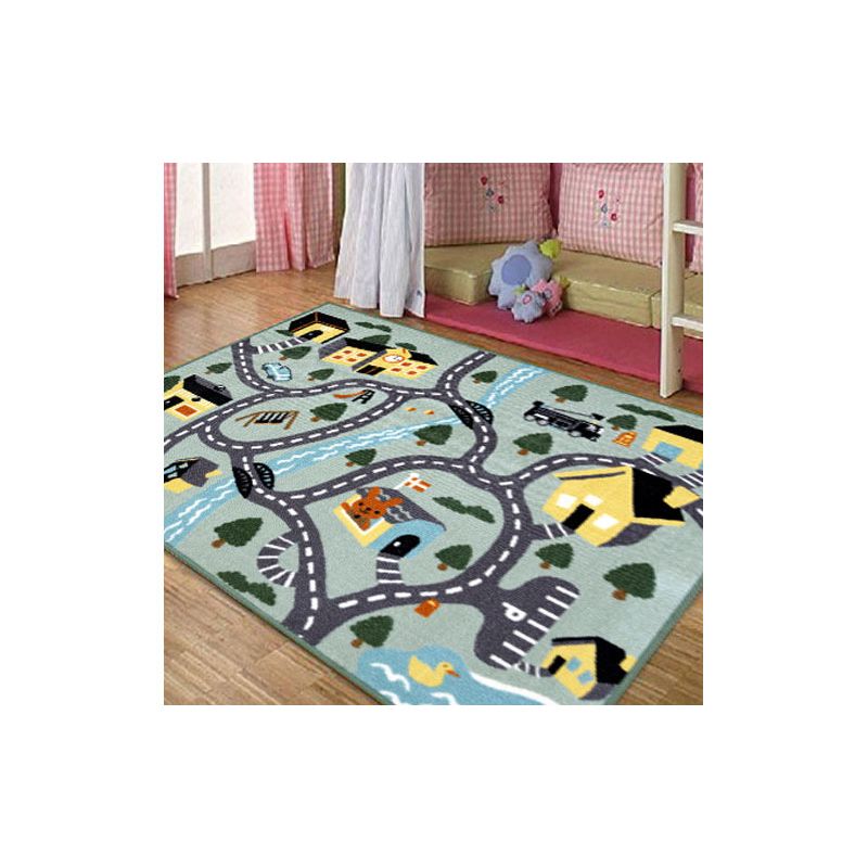 Mac City Map Carpet For Kids Room, 120x100 cm - MB75