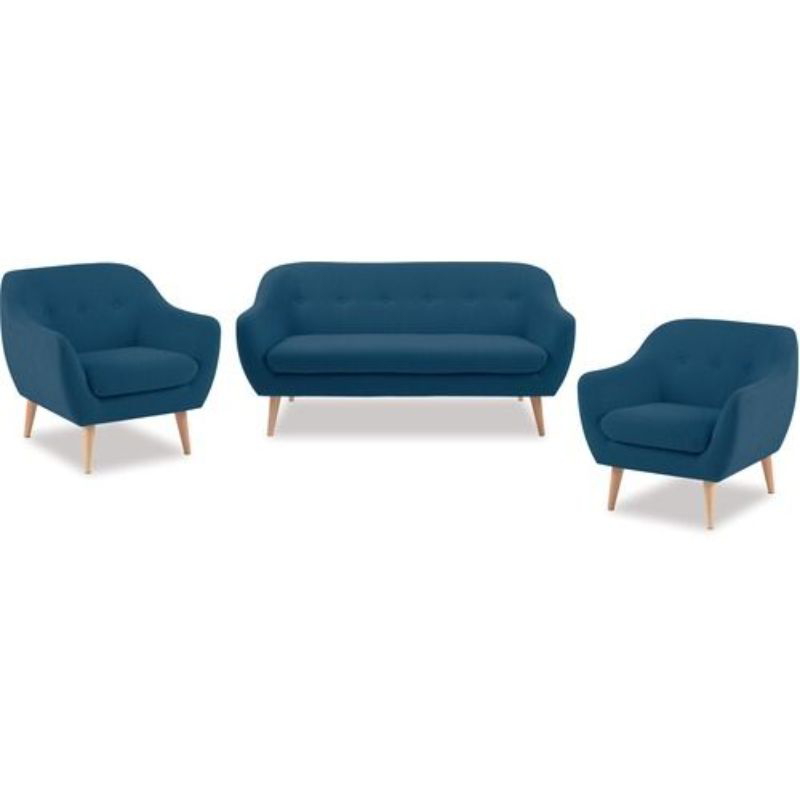 Living Room Set, 3 Pieces, Teal - FFF60