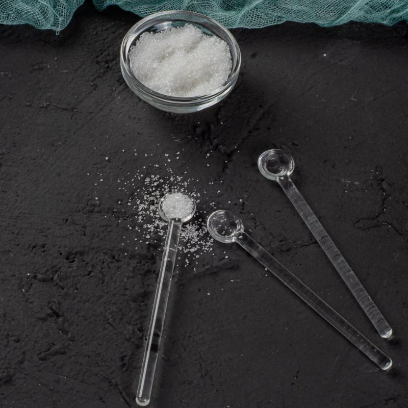 Glass Sugar Spoon 4 Pcs Set - 7001