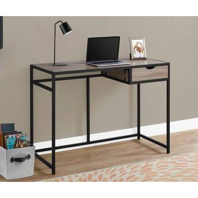 Desk, 100 cm, Black / Wooden - DESK32
