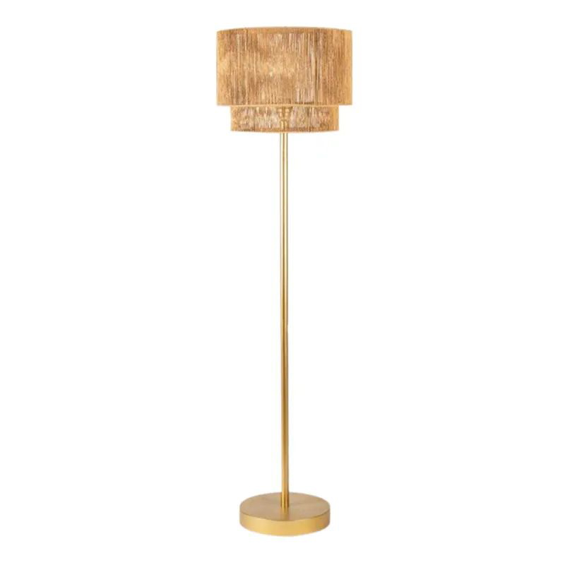 Floor Lamp, 150x40 cm, Gold / Beige - C051