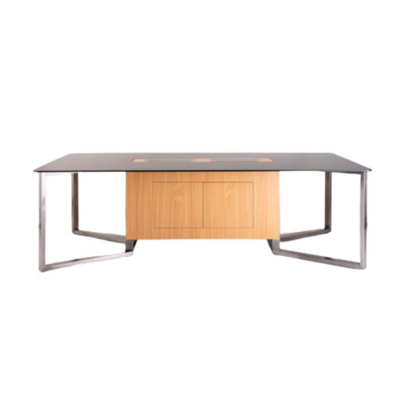 Modern Meeting Table, 120 Cm, GreyXBeige - KM-EG13-05