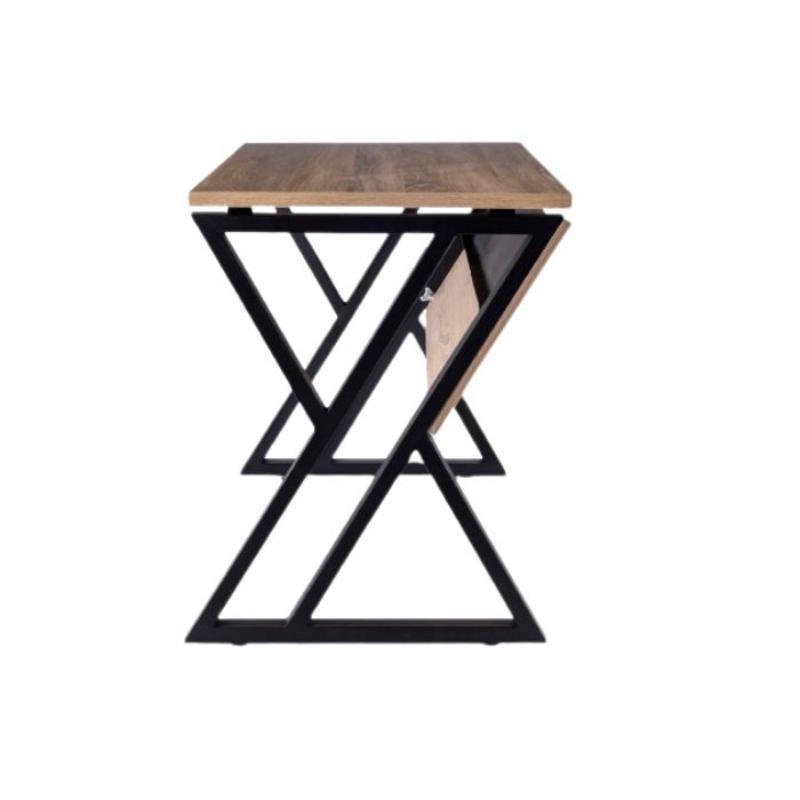 Modern Office Desk, Multiple Sizes, Black & Wood - KM-EG13-29