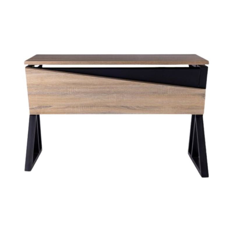 Modern Office Desk, Multiple Sizes, Black & Wood - KM-EG13-29