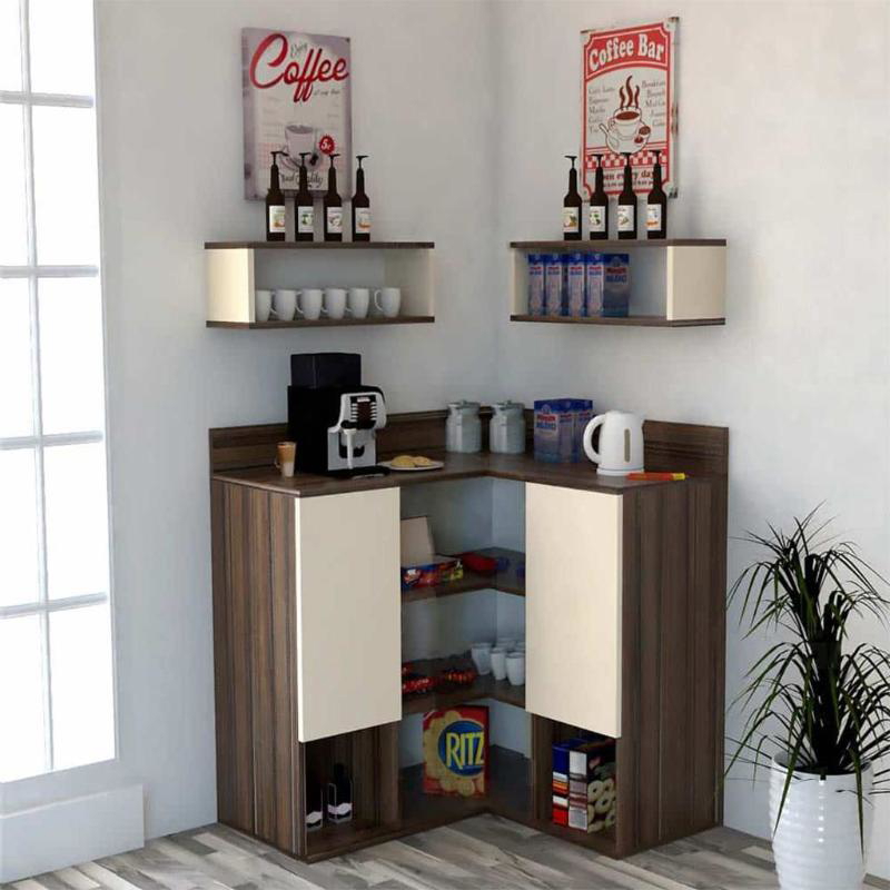 ركن قهوة، 60 سم، أبيض / بنى - KM-EG83-54