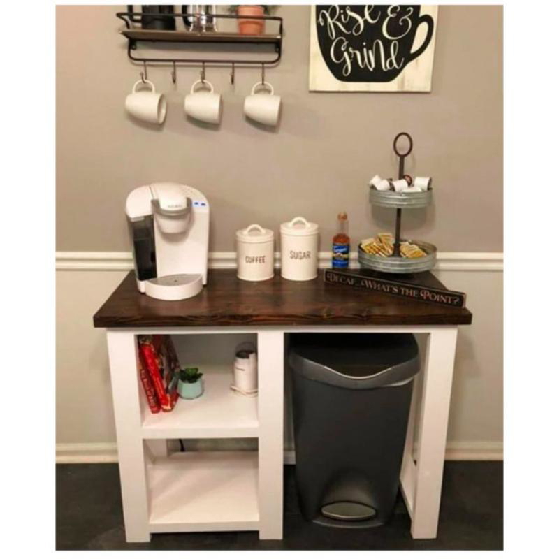 ركن قهوة، 90 سم، أبيض / بنى - KM-EG83-57