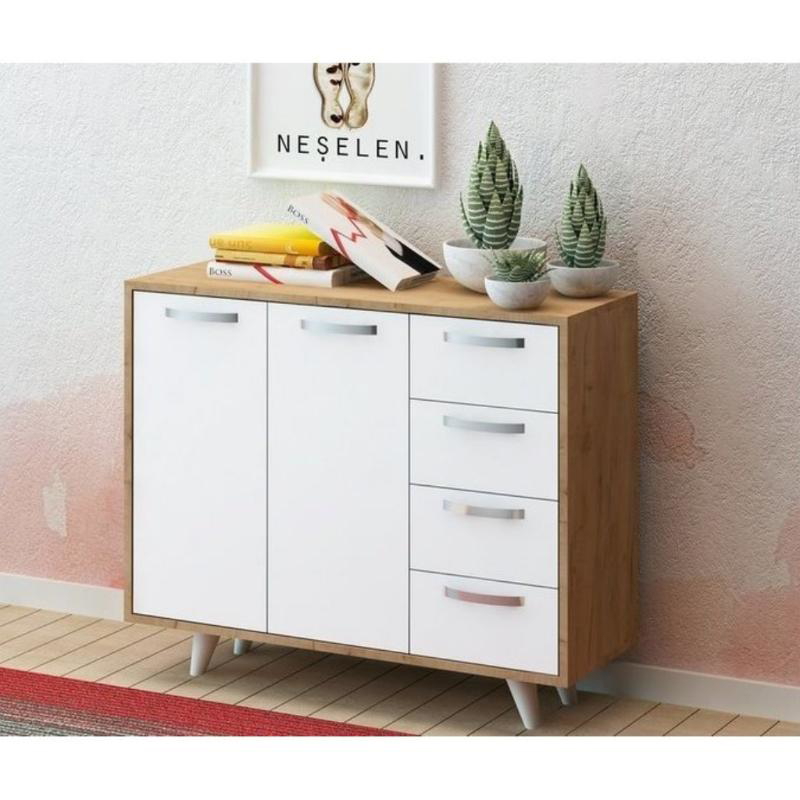 ركن قهوة، 100 سم، أبيض / بنى - KM-EG83-62